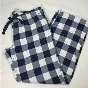 J. Crew Navy and White Plaid Lounge PJ  Pants Size S (inseam 27”)